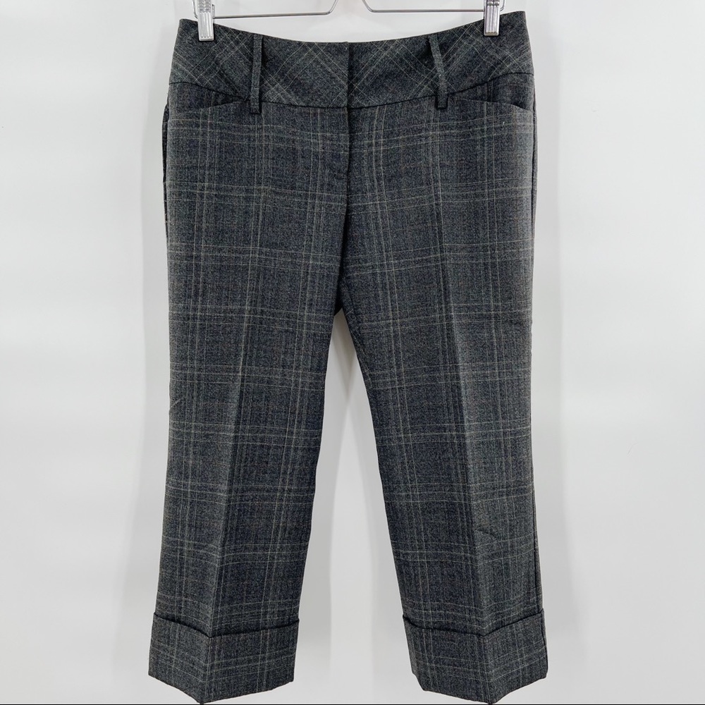 EXPRESS design studio plaid cropped suit pants size 8